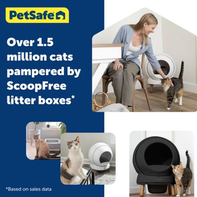PetSafe SmartSpin Selvrensende Kattetoalett, Sort
