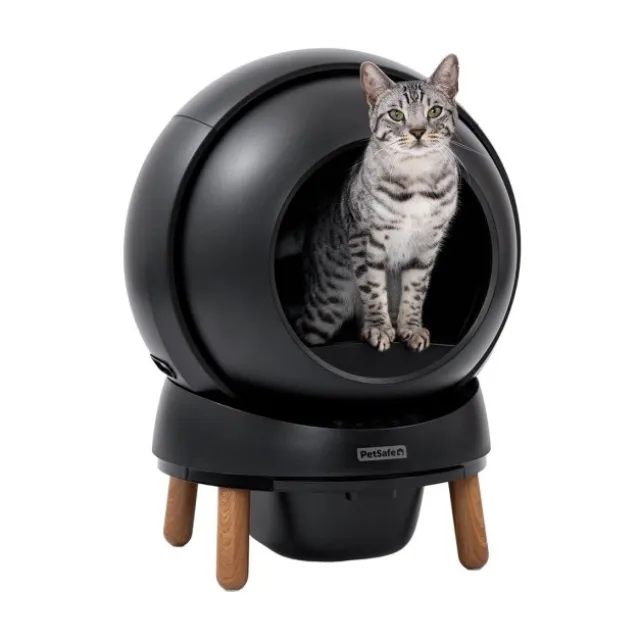 PetSafe SmartSpin Selvrensende Kattetoalett, Sort