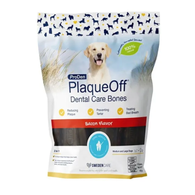 PlaqueOff Dental Care Bones Bacon 482 g