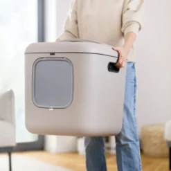 Rotho MyPet Biala Kattetoalett med tak XL Cappuccino