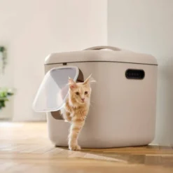 Rotho MyPet Biala Kattetoalett med tak XL Cappuccino