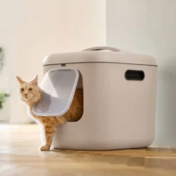 Rotho MyPet Biala Kattetoalett med tak XL Cappuccino