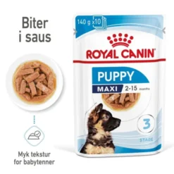 Royal Canin Maxi Puppy Gravy våtfôr til valp 10x140g