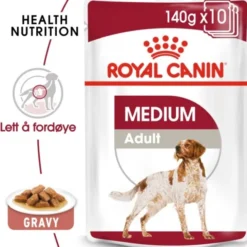 Royal Canin Medium Adult Gravy våtfôr til hund 10x140 g
