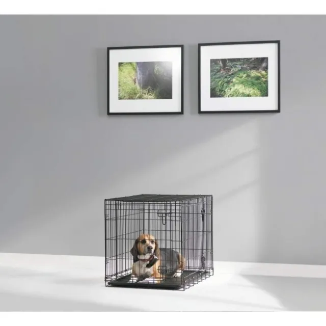 Savic Dog Cottage Hundebur Metall Sort