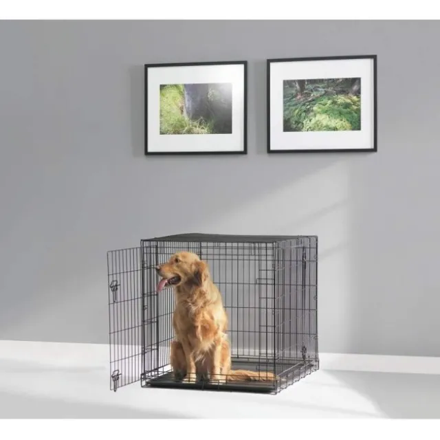 Savic Dog Cottage Hundebur Metall Sort