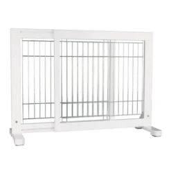Trixie hundegrind hvit 65–108 × 61 × 31 cm