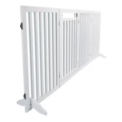 Trixie hundegrind med fire deler hvit, 60-160 x 81 cm