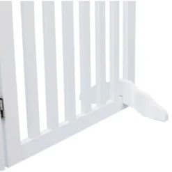 Trixie hundegrind med fire deler hvit, 60-160 x 81 cm