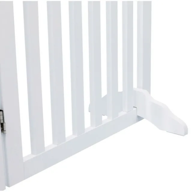 Trixie hundegrind med fire deler hvit, 60-160 x 81 cm