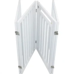 Trixie hundegrind med fire deler hvit, 60-160 x 81 cm