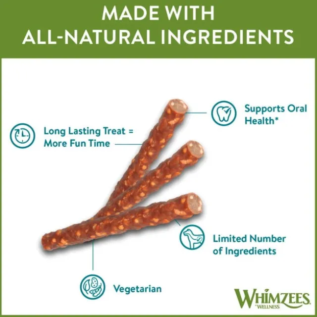 Whimzees Veggie Sausage pose