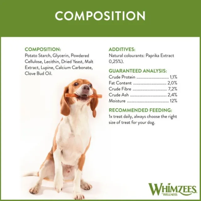 Whimzees Veggie Sausage pose